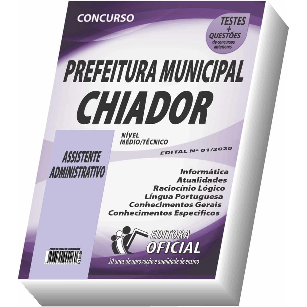 Apostila Prefeitura De Chiador - Assistente Administrativo