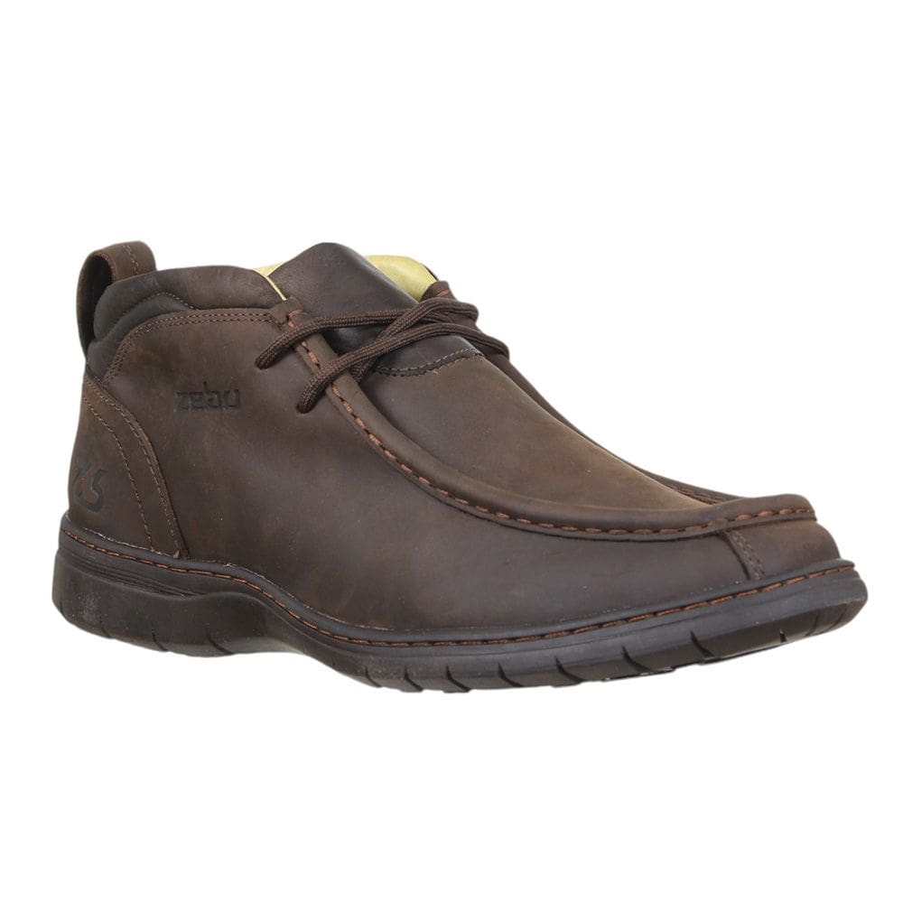 Tênis de Couro Masculino Café Zebu 37357