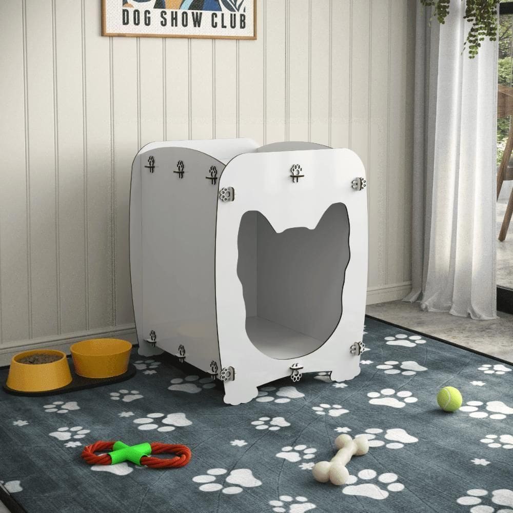 Mesa De Cabeceira Casinha P- Pet Dog Branco