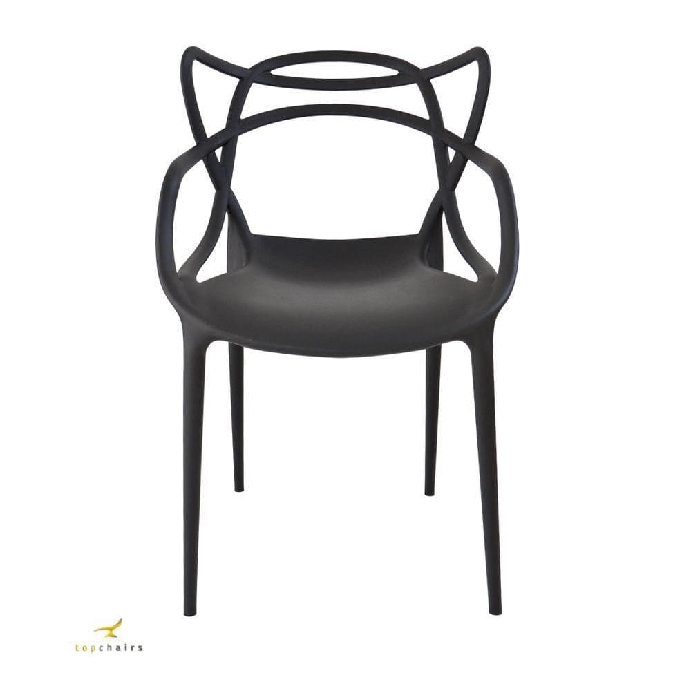 Kit 4 Cadeiras Allegra Design Atemporal Indoor E Outdoor preto