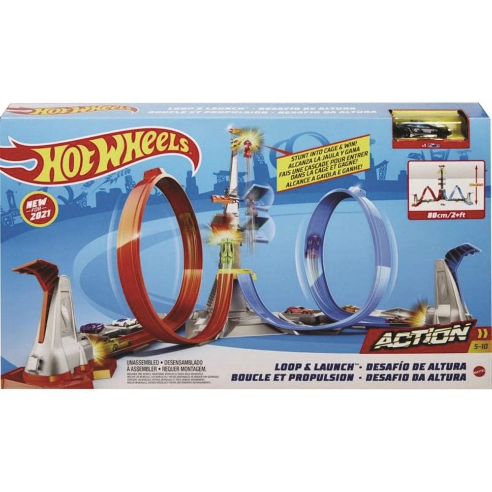 Pista Hot Wheels Loop & Launch - Mattel - GRW39