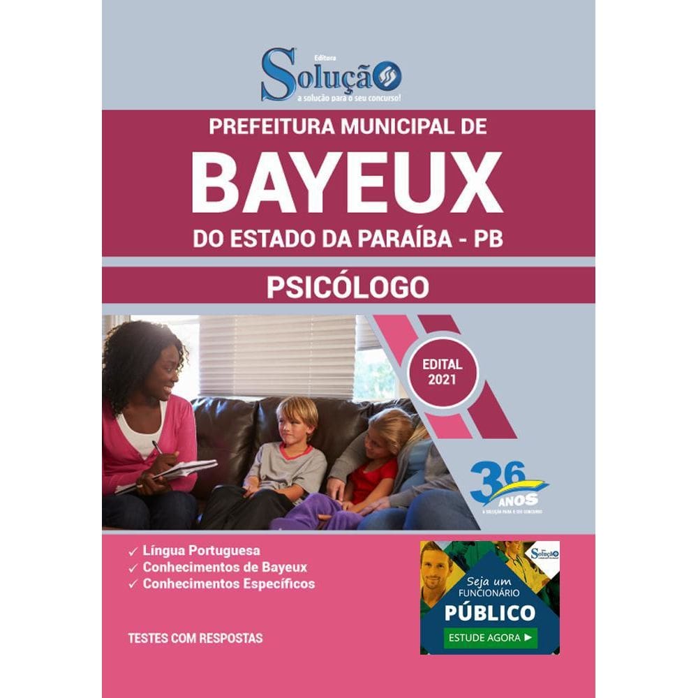 Apostila Prefeitura Bayeux Pb - Psicólogo