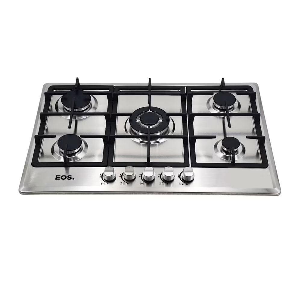 Fogão Cooktop Inox A Gás 5 Bocas 1 Dupla Ecg05 Bivolt - Eos B163916 Bivolt
