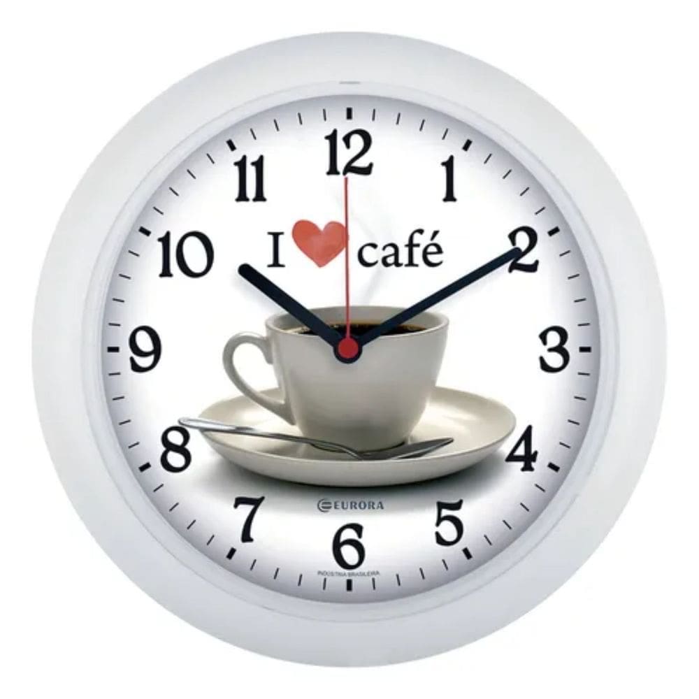 Relogio de Parede Branco Eurora 6586 021
