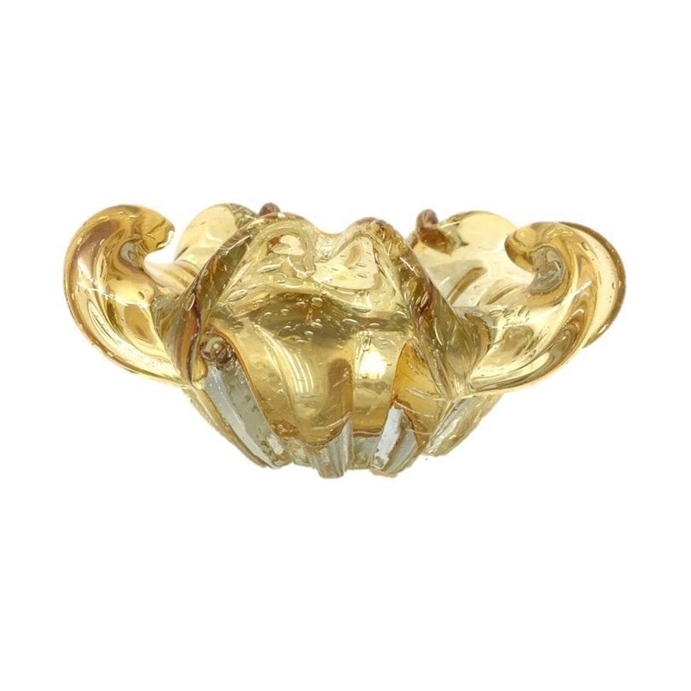 Centro De Mesa Vidro Murano Âmbar 20Cm - Jolitex