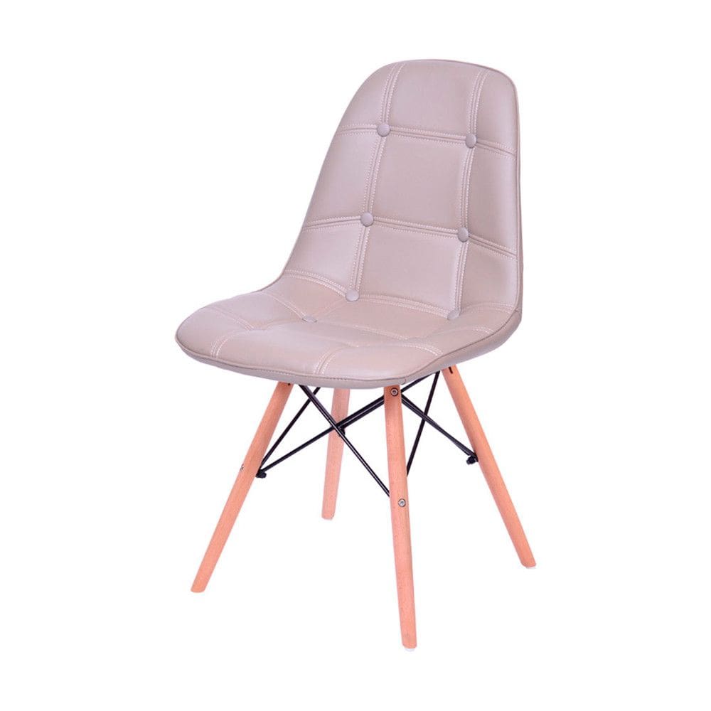 Cadeira OR-1110 Botonês Capa em Poliuterano com Base de Madeira OR Design