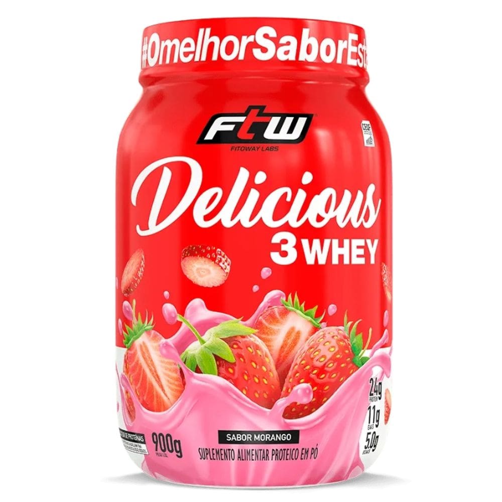 Whey Protein 3W Delicious Proteína (900g) FTW