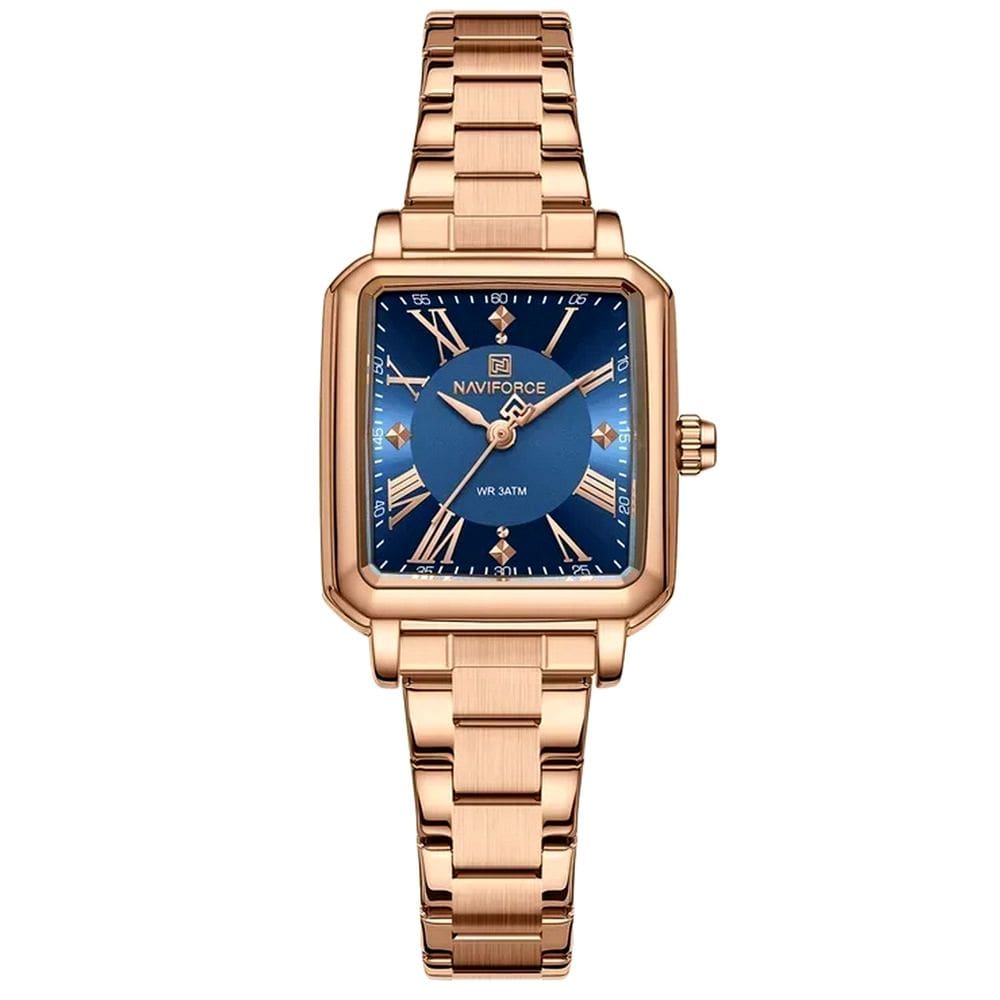 Relógio feminino design sofisticado quartzo em aço inoxidável à prova d´ água casual