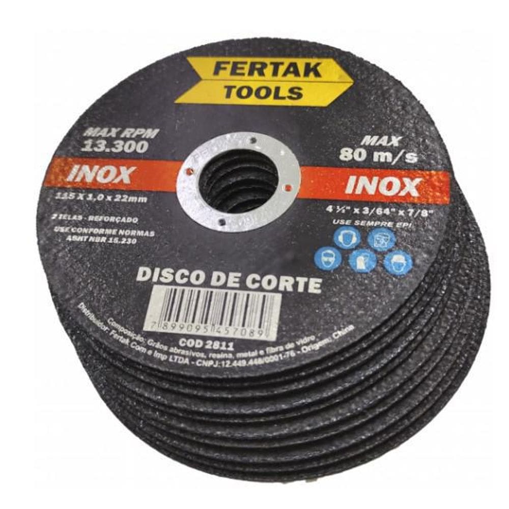 Disco De Corte Metal 4.1/2 Com 10Un