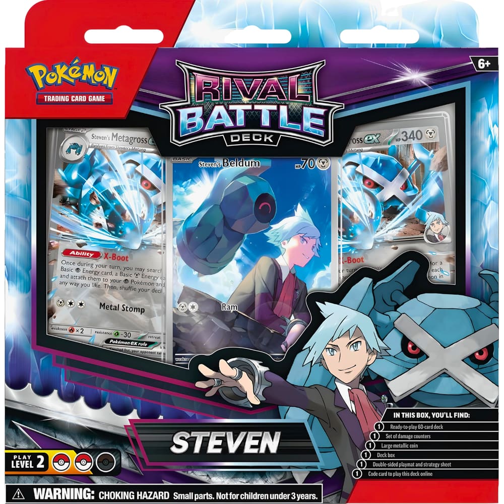 Pokémon TCG Deck Batalha Pokémon Rivais Marine/Steven Copag