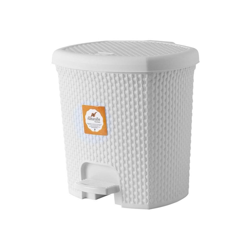 Lixeira Rattan Luxo Escritorio Quarto Cesto Lixo Banheiro