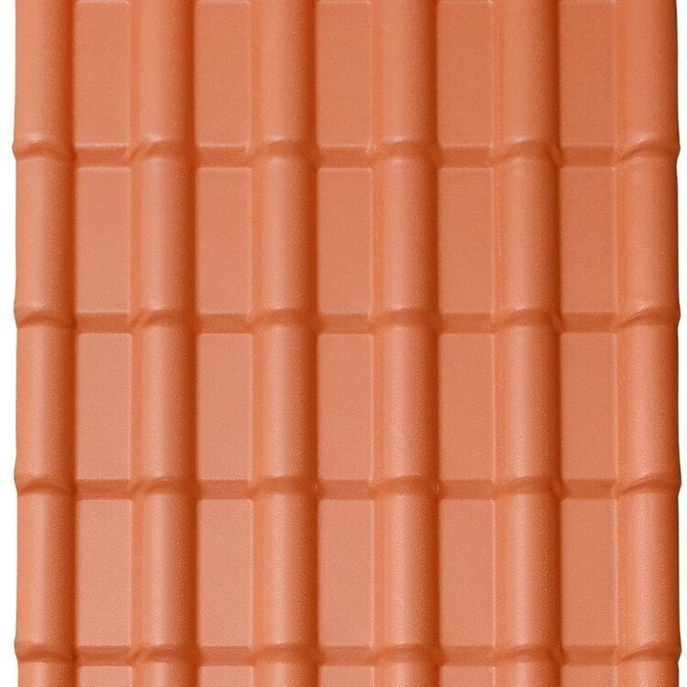 Kit com 10 Telhas Pvc Colonial 1,98m X 0,88m X 1,7mm 6 Ondas Lux Telhas Ceramica