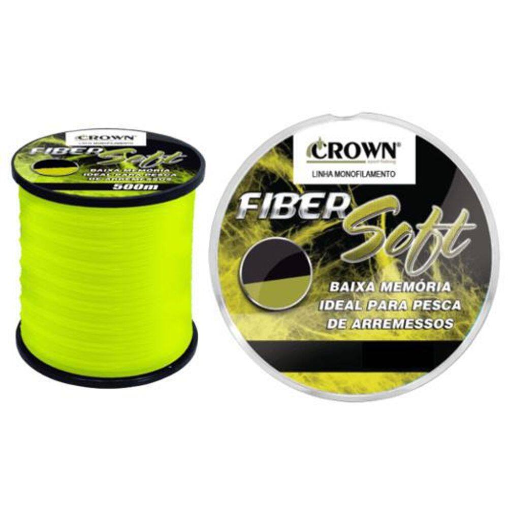 Linha Pesca Monofilamento Crown Fiber Soft 0,31Mm 19Lb 500Mt