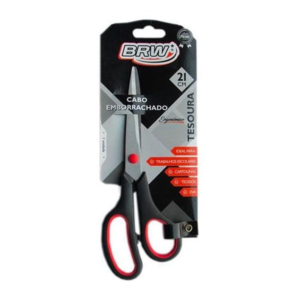 Tesoura Cabo Emborrachado - 21Cm Brw