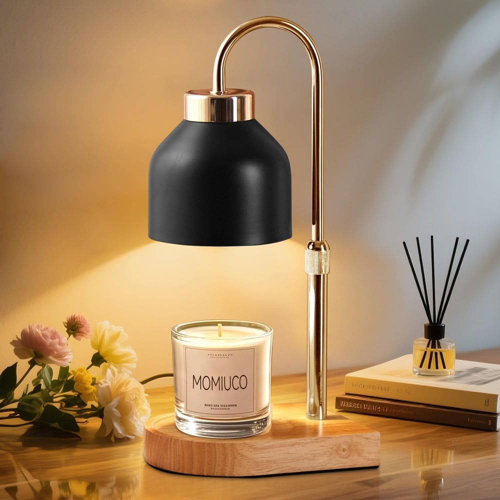 Lâmpada de aquecimento de velas MOMIUCO com temporizador e regulador de altura ajustável