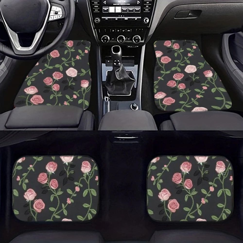 Tapetes de chão de carro EOHMAK antiderrapantes para todos os climas para carros, caminhões e SUV