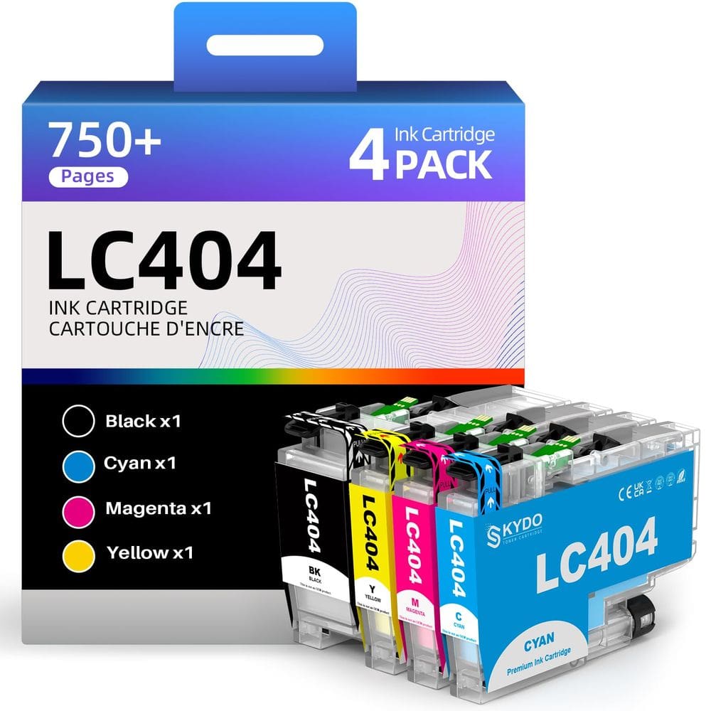 Cartuchos de tinta Skydo LC404XL compatíveis com Brother LC404