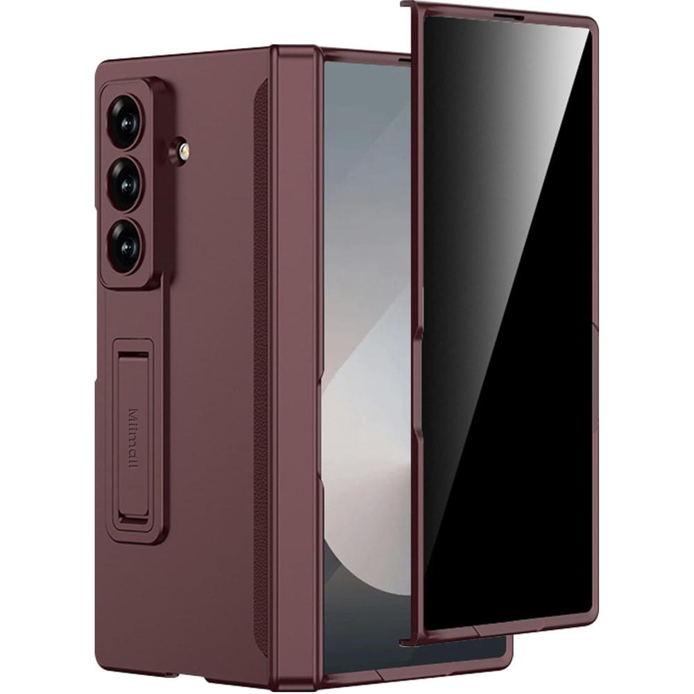 Capa de telefone Miimall para Samsung Galaxy Z Fold 7 Wine Red
