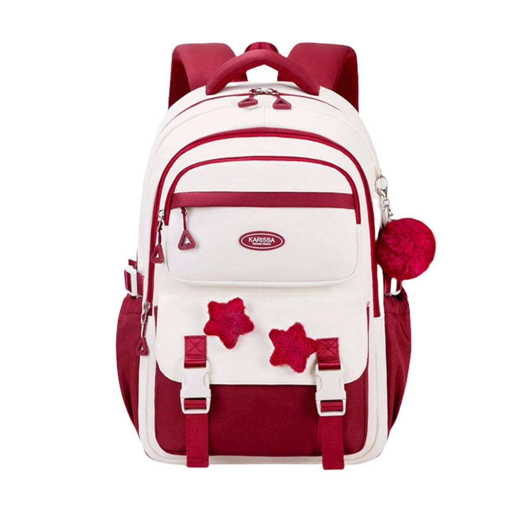 Mochila TYHOTULY Cute para meninas de 4 anos ou mais, cor de vinho