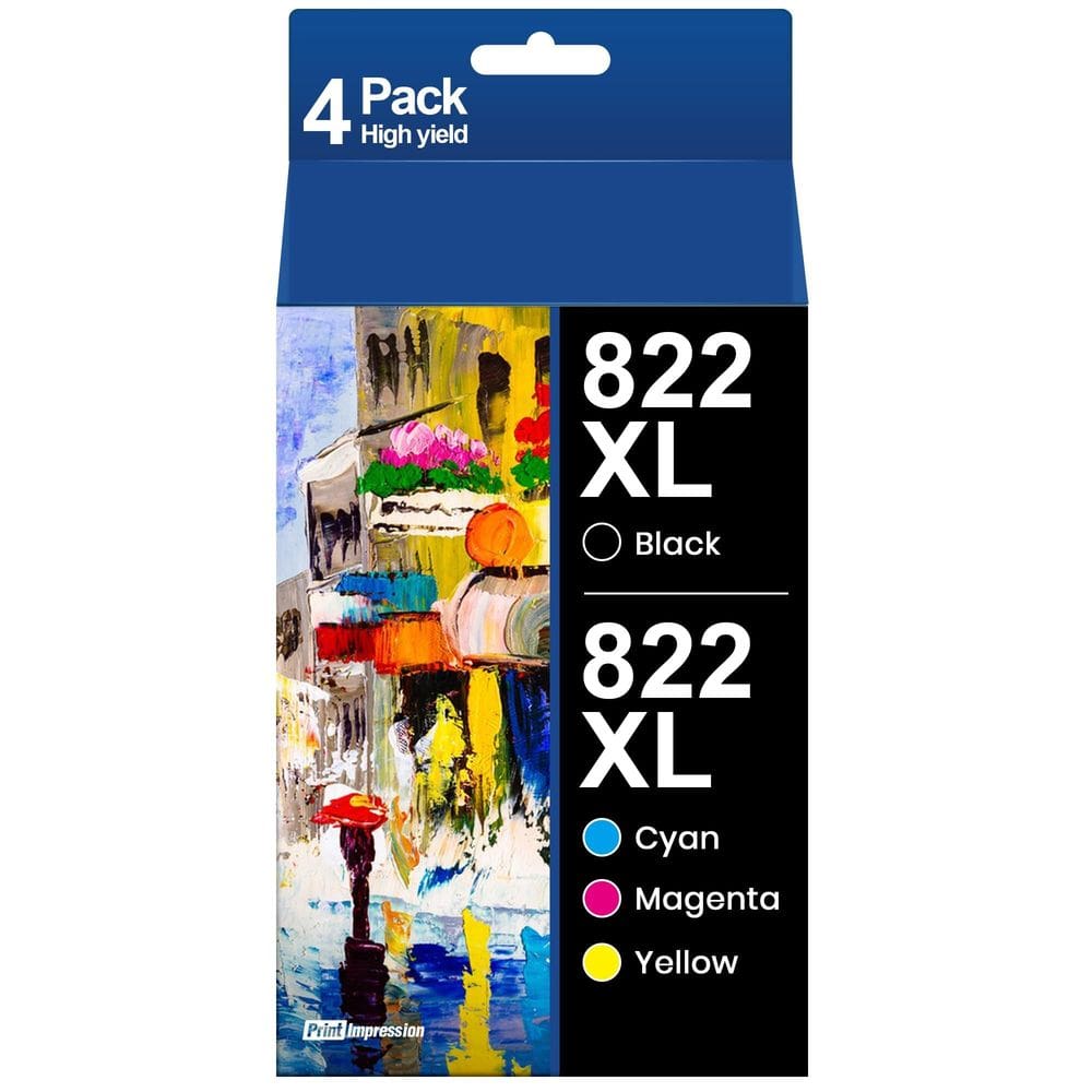 Cartuchos de tinta PrintImpression 822XL remanufaturados para Epson
