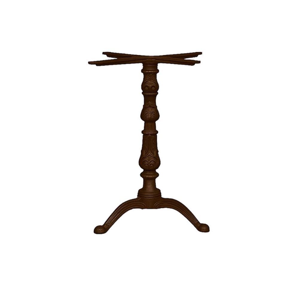 Kit Pé de Mesa Base Trava Veroninha Alumínio Fundido Marrom