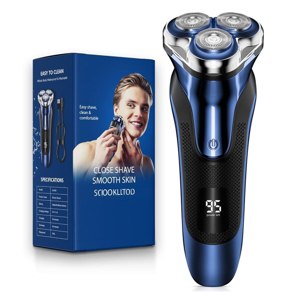 Barbeador elétrico GDKLXL recarregável para homens IPX6 à prova d`água