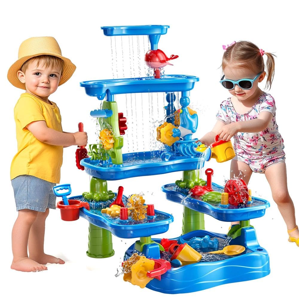 Mesa de água WATUDOU de cinco camadas ao ar livre para crianças de 3 a 8 anos