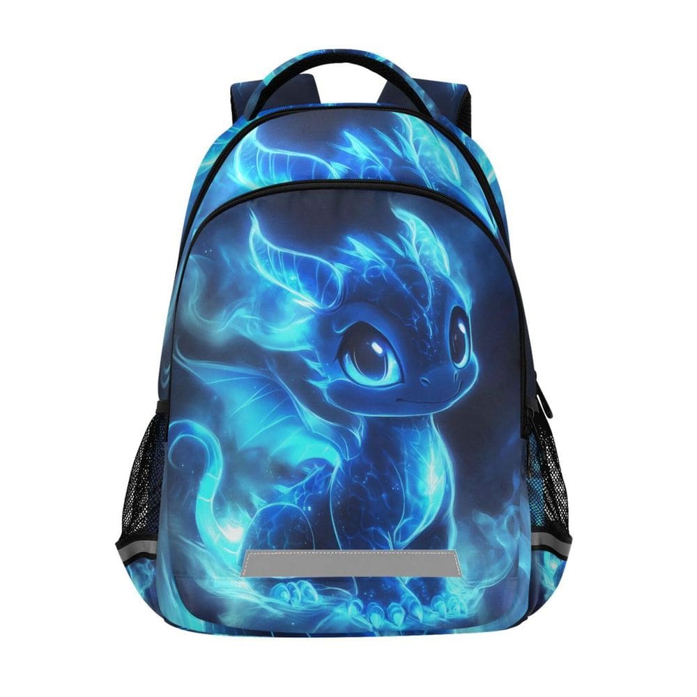 Mochila WEVIBOFU Cute Blue Glowing Dragon para crianças de 6 a 12 anos