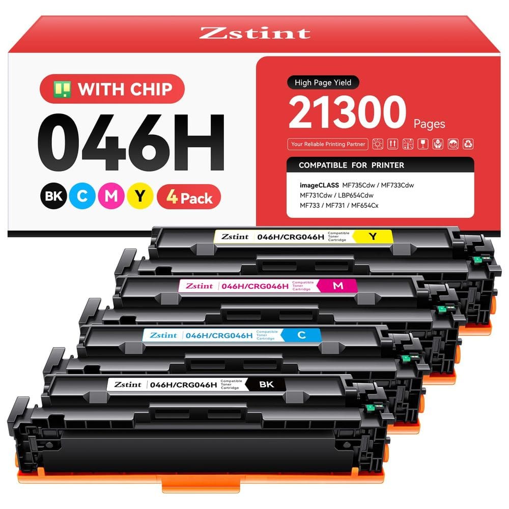 Conjunto de cartuchos de toner Zstint 046H 046 compatível com Canon 046