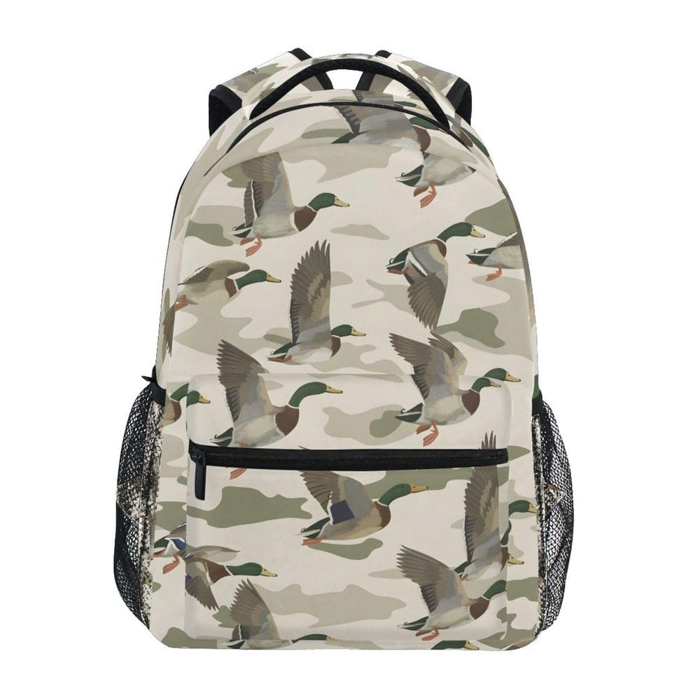Mochila ALAZA Wild Duck Camouflage para crianças do ensino fundamental