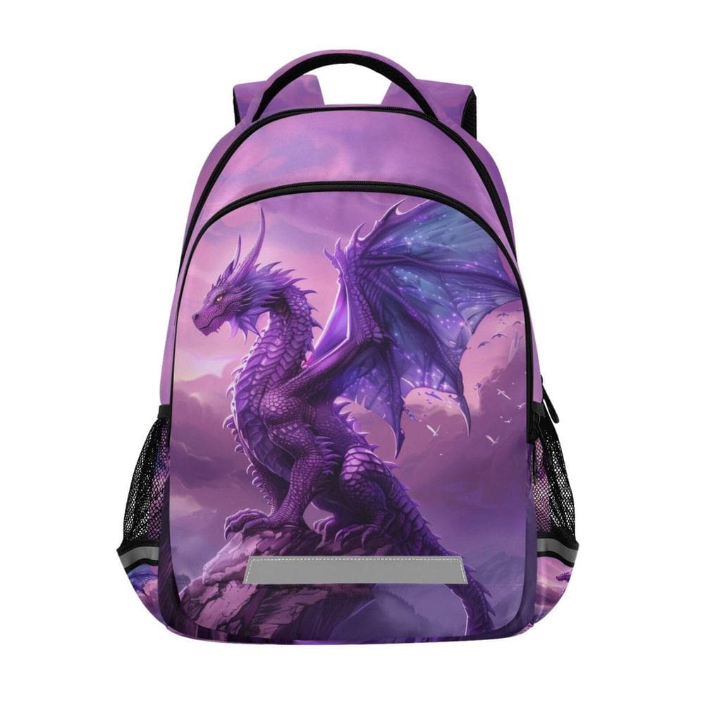 Mochila LFICRTAN Purple Dragon para crianças de 6 a 12 anos
