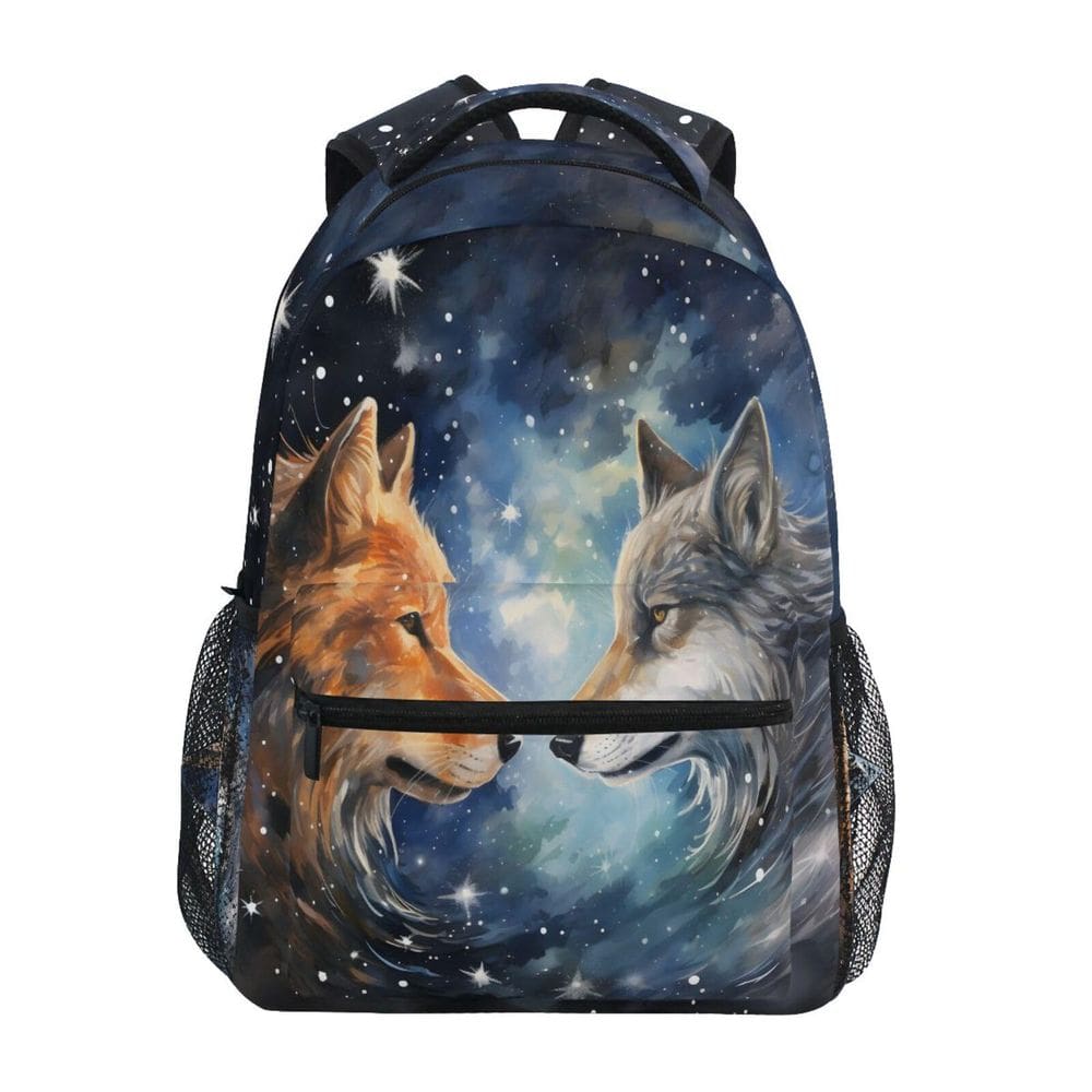 Mochila ALAZA Wolf Galaxy para crianças escolares 40,5x29x17,5cm