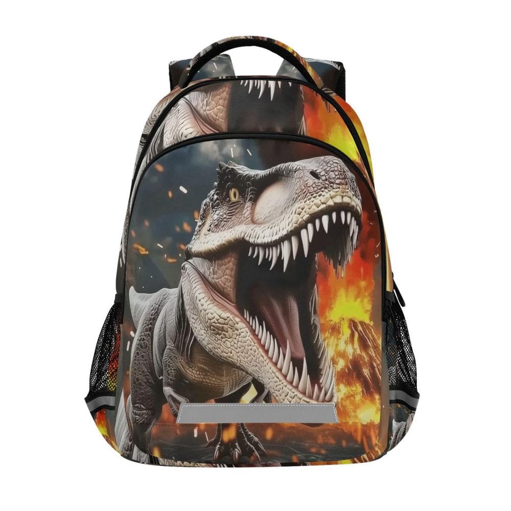 Mochila WEVIBOFU Dinosaur Fire Volcano para crianças de 6 a 12 anos