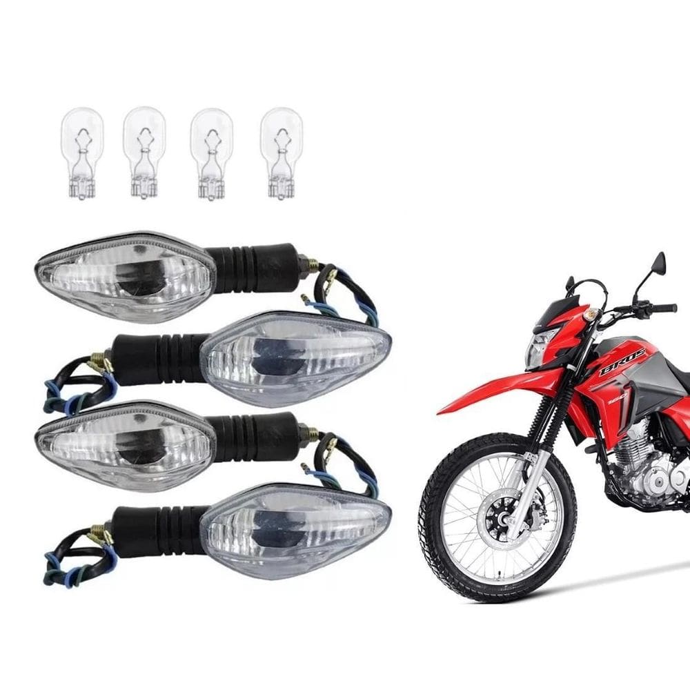 4 Piscas Cristal Lampadas Nxr Bros 150 160 2014 Universal