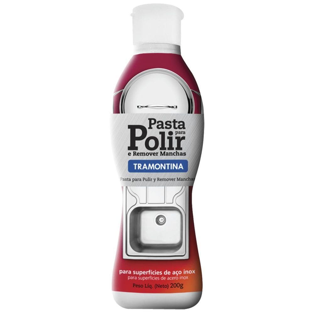 Kit Com 2 Pastas Para Polir E Remover Manchas Aço Inox 200 G