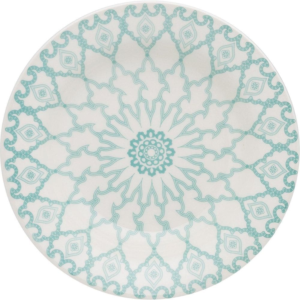 Kit 6 Pratos De Sobremesa Donna Mandala Oxford Cerâmica 19Cm