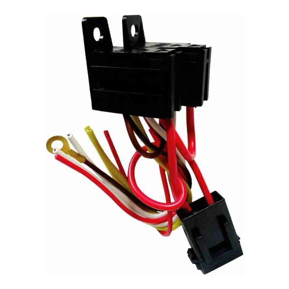Chicote Míni Relé Com Fusível Soquete Duplo 4 Term 12V 24V