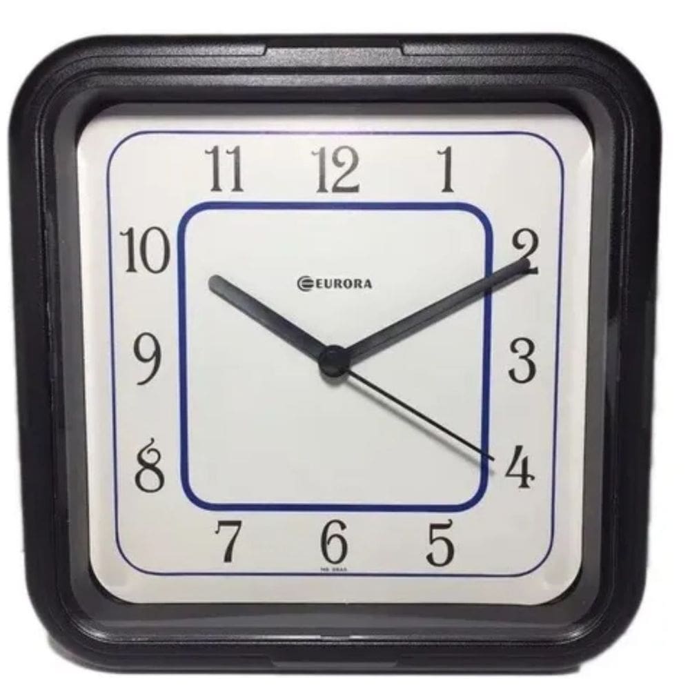 Relogio de Parede Preto Real Eurora 6551