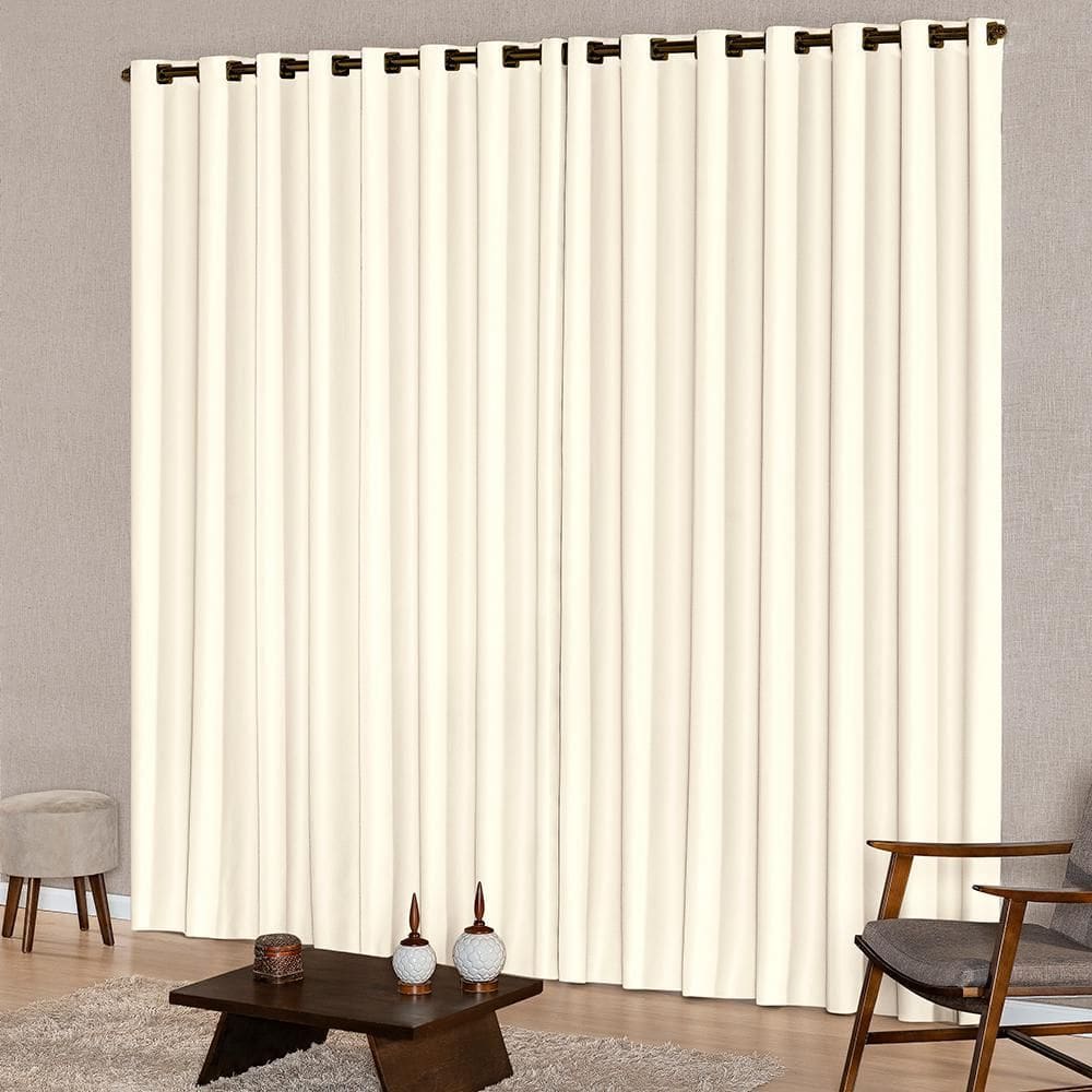 Cortina Para Janela 2,00M X 1,70M Tecido Oxford Palha
