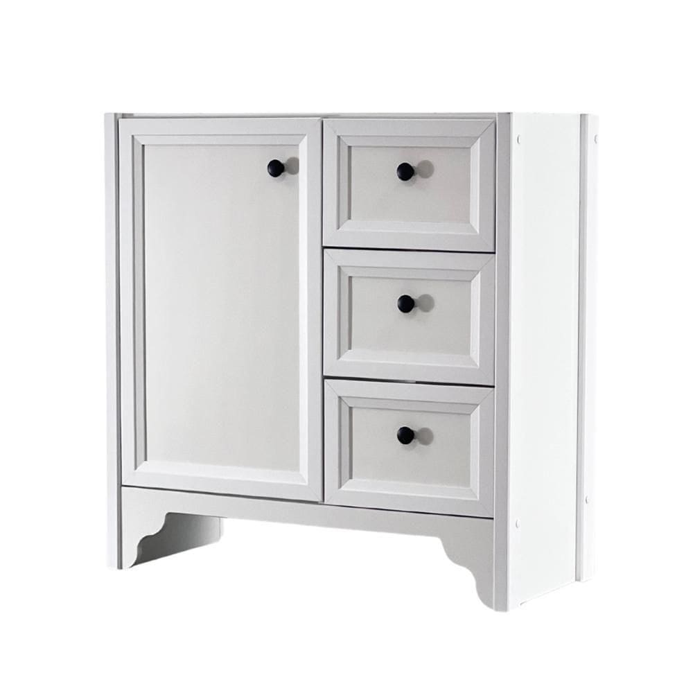 Gabinete Armário Banheiro Ditália 1 Porta 3 Gavetas Bn-05 Branco