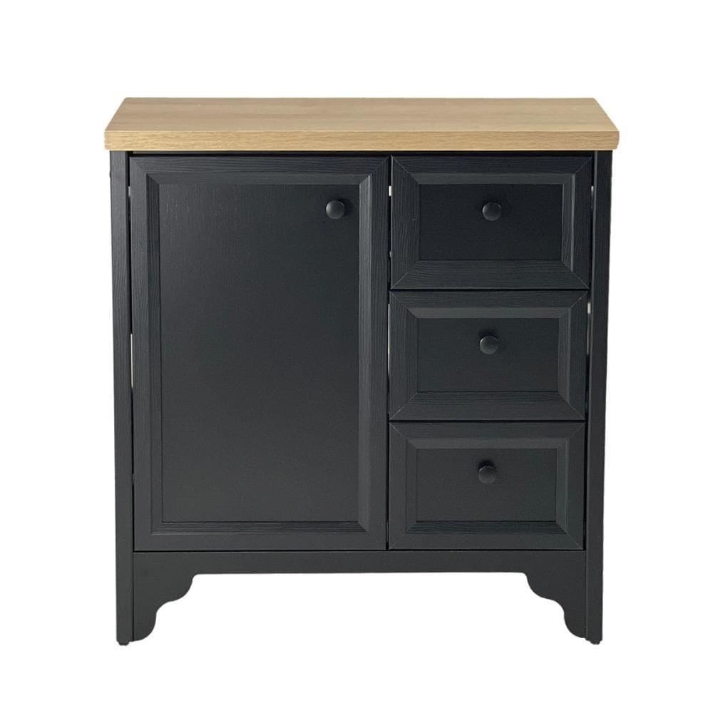Gabinete Armário Banheiro Ditália Com Tampo Bn-05 Preto