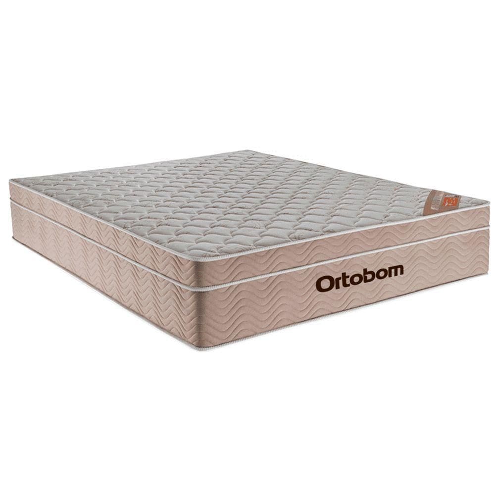 Cama Box Baú Bege E Colchão Airtech Molas Ensacadas Queen Ortobom
