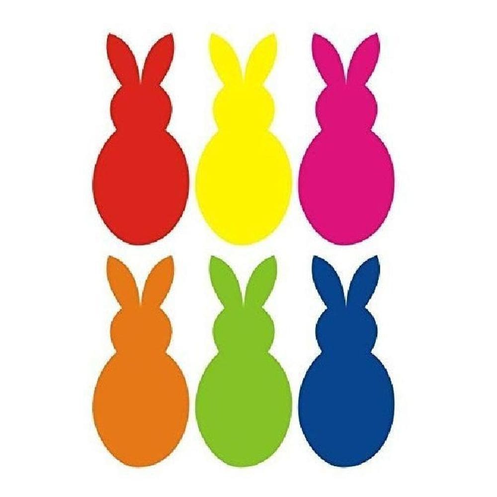 Kit 6 Adesivos Coelho Coelhinhos Pascoa Coloridos