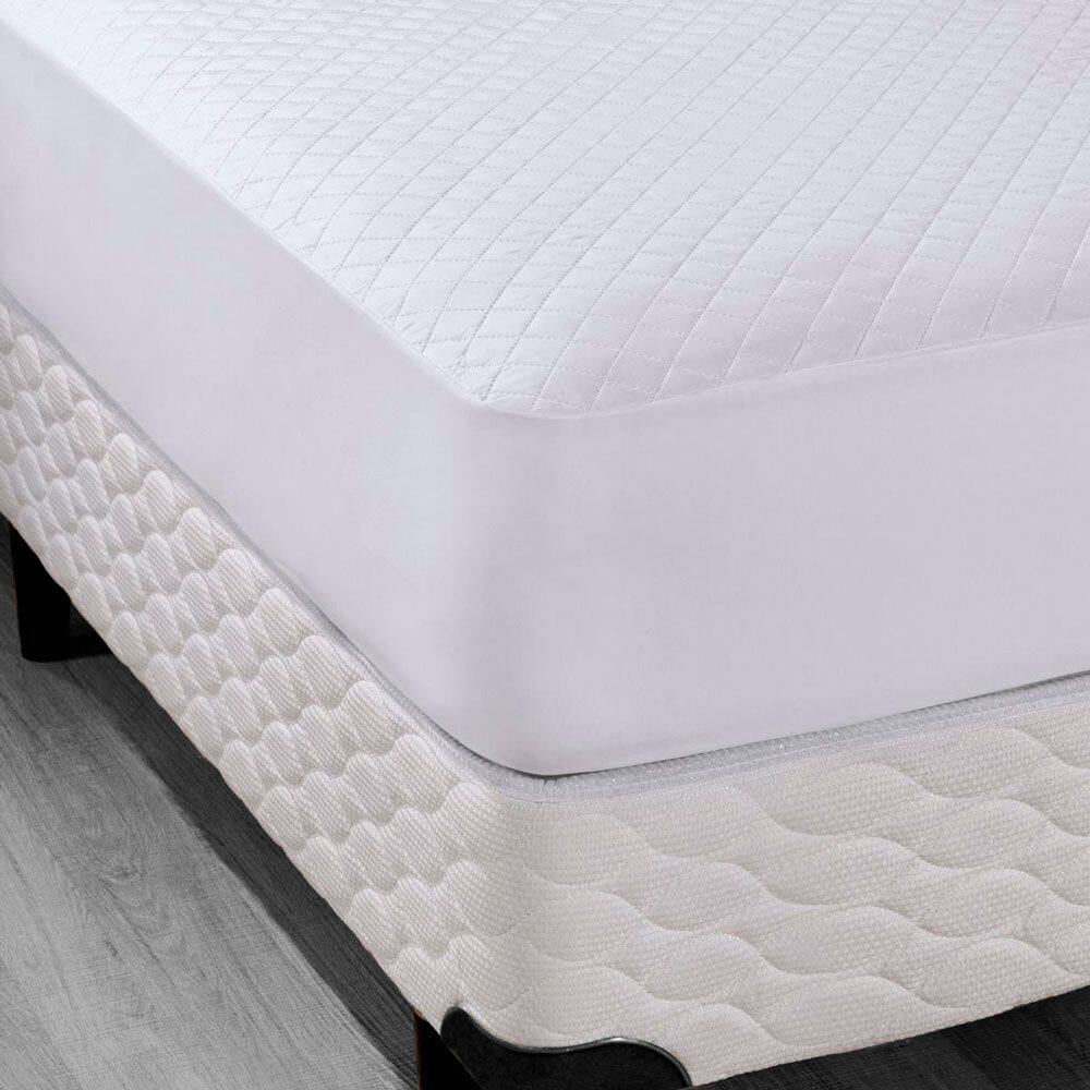 Capa Colchão Solteiro Impermeável 0,88x1,88x0,35m Branco