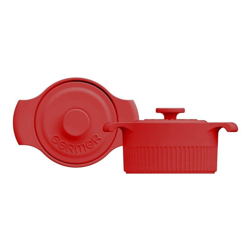 Mini Caçarola De Porcelana Com Tampa Germer Vermelho