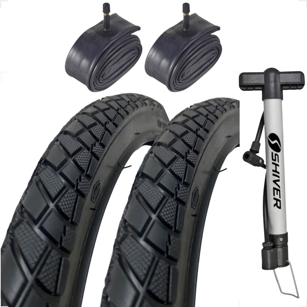 PAR Pneu Bicicleta Shiver tipo praieiro Aro 26 X 2.125 Monark tropical PAR Camara Bico grosso Bomba