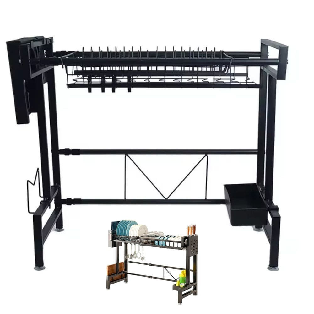 Escorredor de Louça Pia Cozinha Modular Suspensa Ajustavel Talher Copo Prato Tigela Utensilios Prateleira Organizaçao