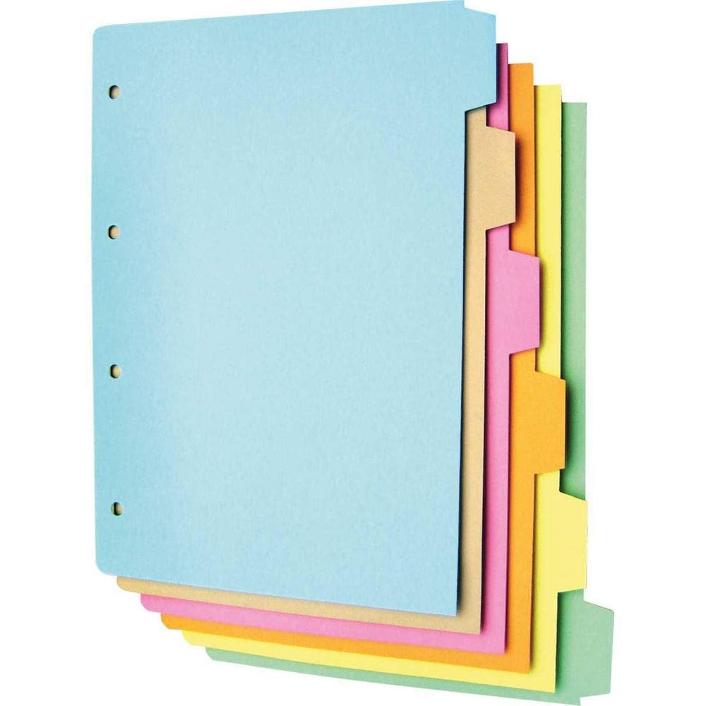 Divisória Fichário Papel 06 Projeções Universitário Colorido