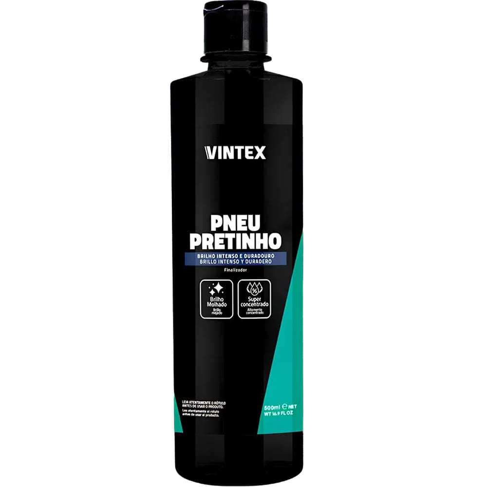 Pneu Pretinho 500ml Protege Renova Previne Vintex Brilho Intenso