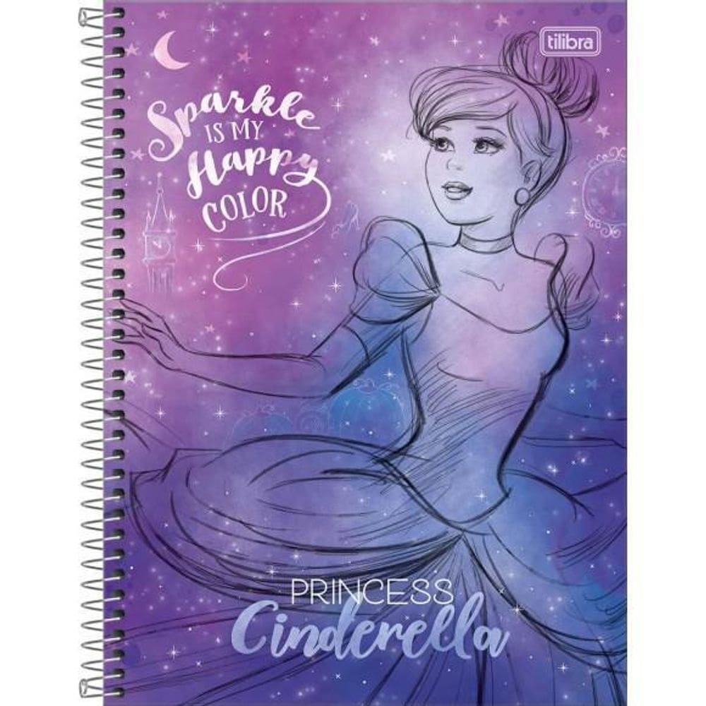 Caderno 1M 80Fls Princesas Tilibra